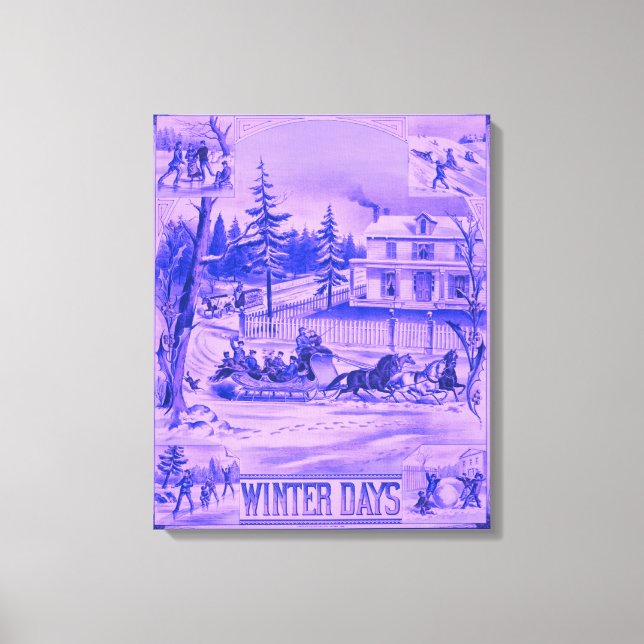 Ein blauer Winter aus dem 19. Jahrhundert Leinwanddruck (Vorderseite)