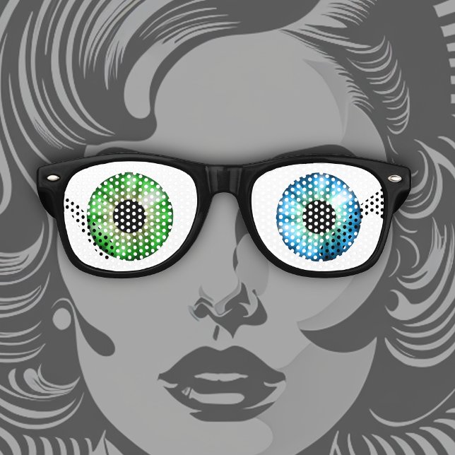 Ein blaues Auge und ein grünes Auge! Partybrille (Von Creator hochgeladen)