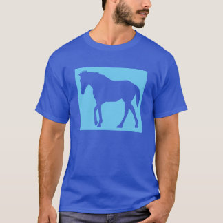 Ein blaues Pferd T-Shirt