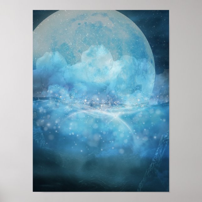 Ein blaues Poster für den Ozean (Vorne)