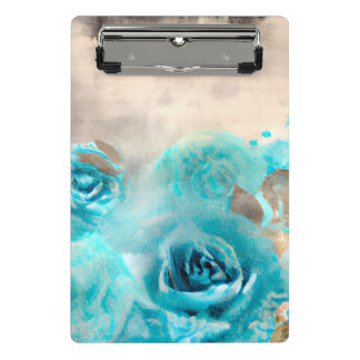 Ein blaues Shabby Chic Ephemera Design Serie 7 Mini Klemmbrett