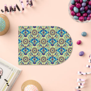 ein blaues und grünes Muster auf grünem Hintergrun Acryleinladungen