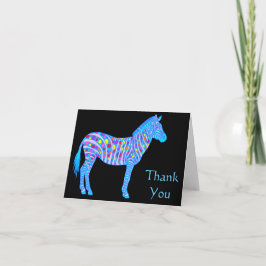 Ein Blauzebra-Punkt-Streifen danken Ihnen leeres Dankeskarte
