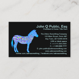 Ein Blauzebra-Punkt-Streifen entwerfen total Spaß Visitenkarte