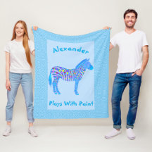 Ein BlauZebra punktiert Streifen-Spiele mit der