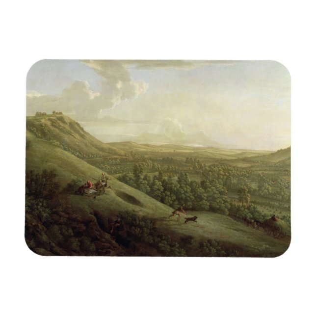 Ein Blick auf Boxhill, Surrey, mit Dorking im Dis Magnet (Horizontal)