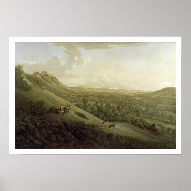 Ein Blick auf Boxhill, Surrey, mit Dorking im Dis Poster (Vorne)