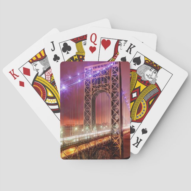 Ein Blick auf den Abend und den Wind vom Fort Lee  Spielkarten (Rückseite)