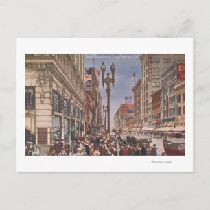 Ein Blick auf den belebten Broadway Postkarte