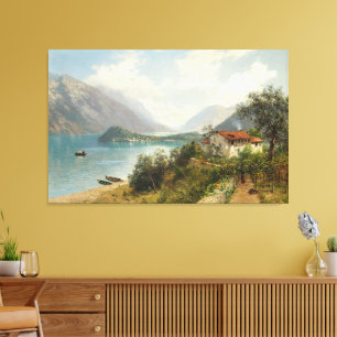 Ein Blick auf den Comer See Leinwanddruck