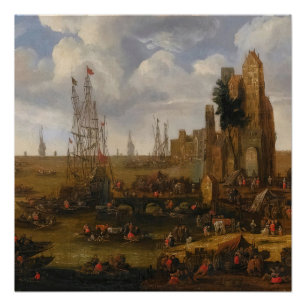 Ein Blick auf die Bucht von Capriccio Poster