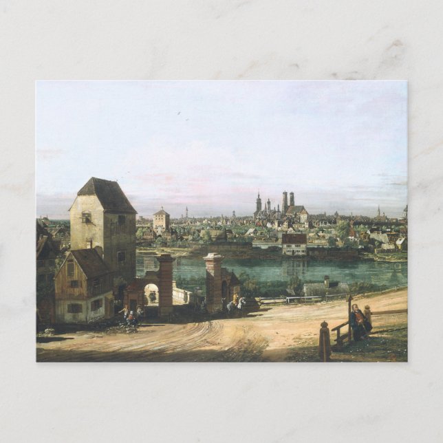 Ein Blick auf die deutsche Stadt München von B. Be Postkarte (Vorderseite)