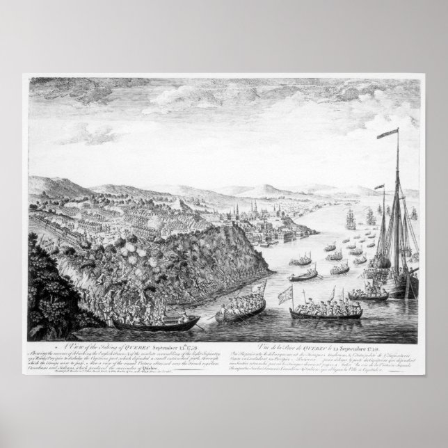 Ein Blick auf die Einnahme von Quebec Poster (Vorne)