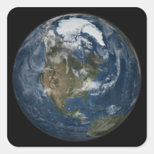 Ein Blick auf die Erde Quadratischer Aufkleber