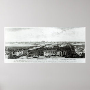 Ein Blick auf die Städte London und Westminster Poster