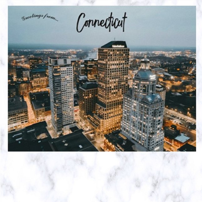 Ein Blick auf Hartford Connecticut Postkarte (Von Creator hochgeladen)