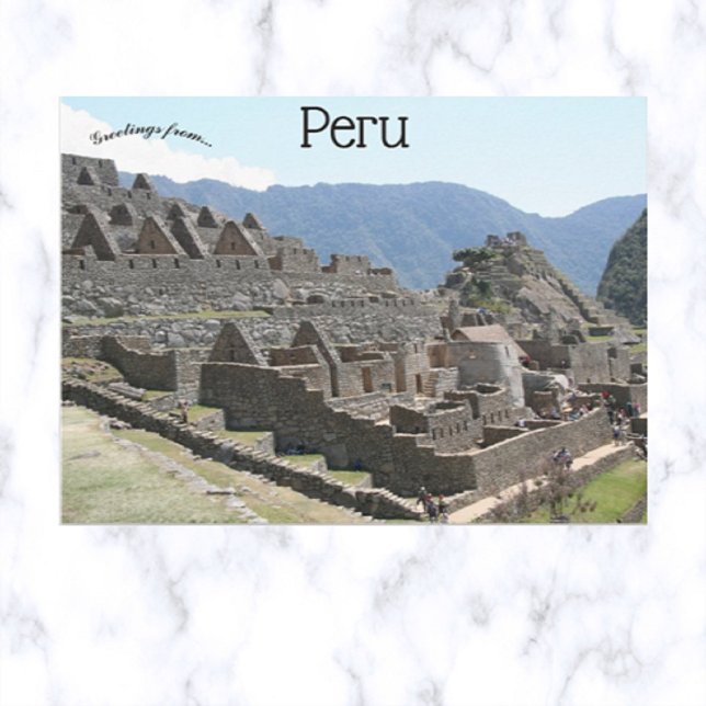 Ein Blick auf Machu Picchu Peru Postkarte (Von Creator hochgeladen)
