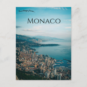 Ein Blick auf Monaco Postkarte