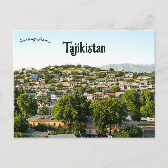 Ein Blick auf Tadschikistan Postkarte (Vorderseite)