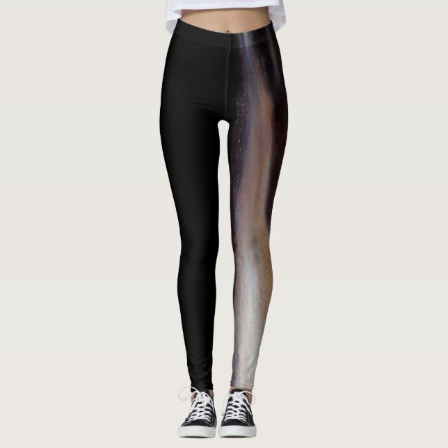 Ein Blick der blauen abstrakten Tanz-Leggings Leggings (Vorderseite)