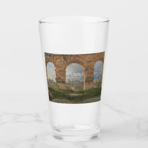 Ein Blick durch drei Bögen des Kolosseums Glas