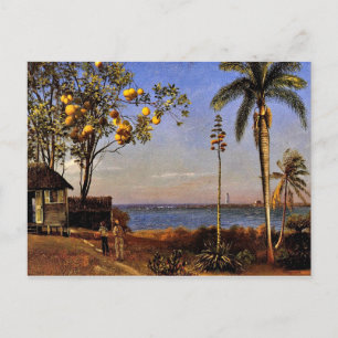Ein Blick in die Bahamas, Albert Bierstadt Gemälde Postkarte