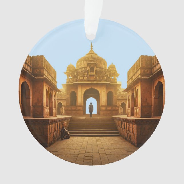 Ein Blick in die futuristische Metropole Indien Ornament (Vorderseite)