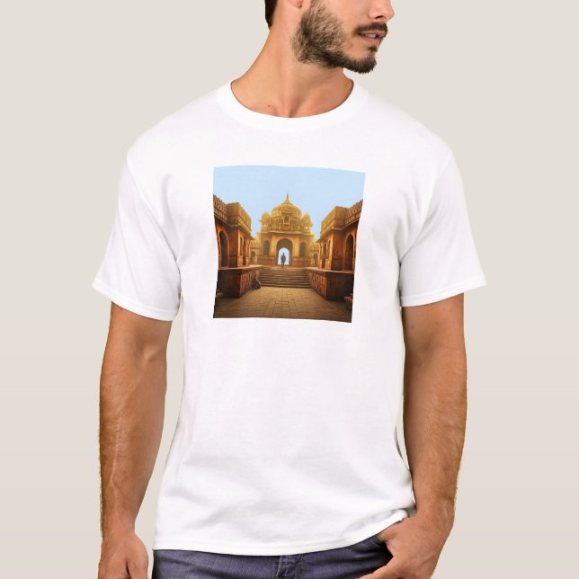 Ein Blick in die futuristische Metropole Indien T-Shirt (Vorderseite)