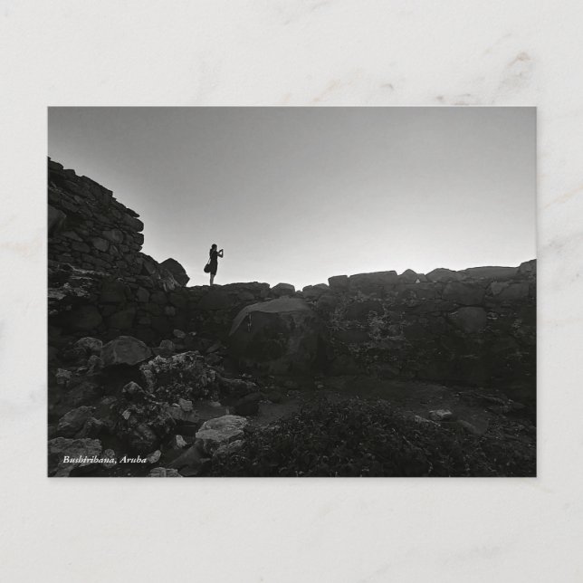 Ein Blick in die Vergangenheit / Aruba Postkarte (Vorderseite)