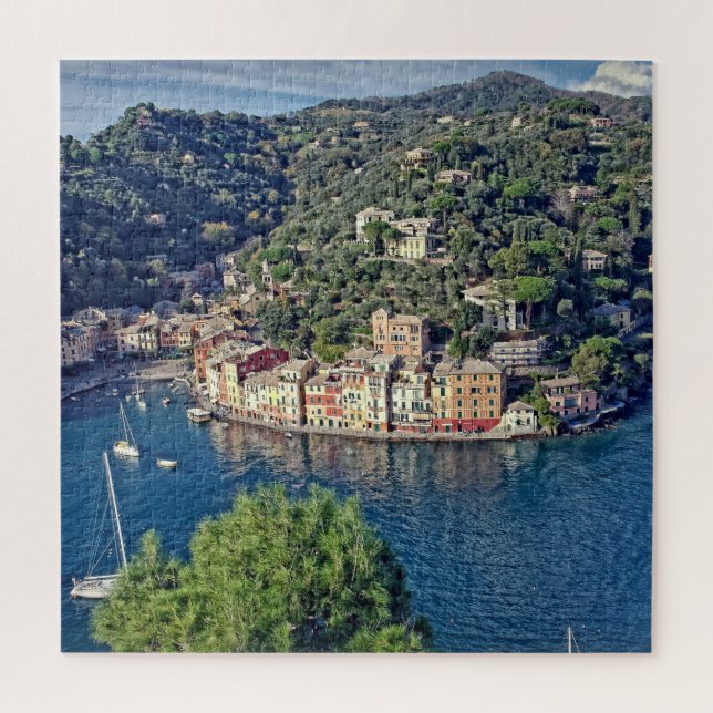 Ein Blick nach Portofino, Italien - 20x20 - 676 St Puzzle (Vertikal)