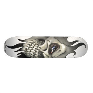 Ein Blick von einem Schädel Skateboard