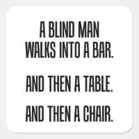 Ein Blinder Mann läuft in eine Bar