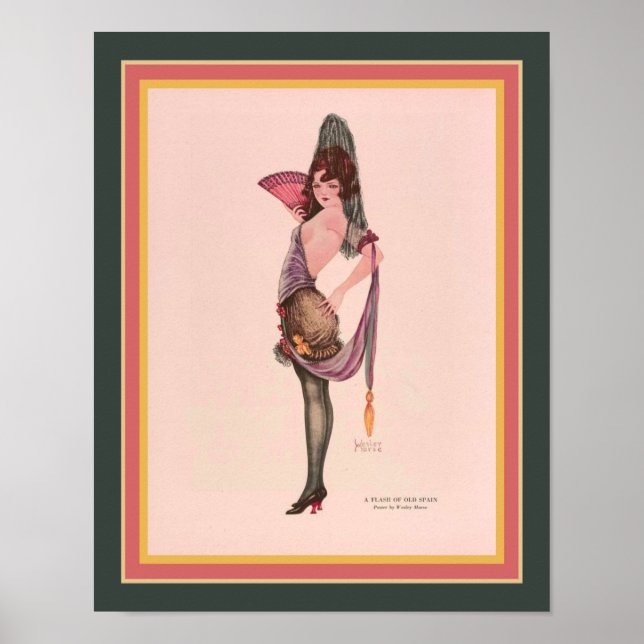"Ein Blitz des alten Spaniens Art Deco ca. 1921 Poster (Vorne)