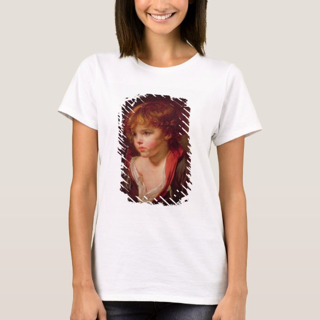 Ein blond haariger Junge mit einem offenen Shirt (Vorderseite)