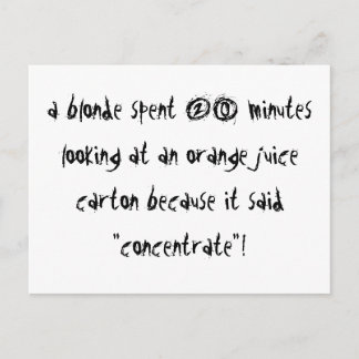 Ein blondes Konzentrat Postkarte
