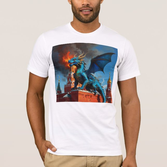 Ein Blue & Gold Dragon besucht Moskau T-Shirt (Vorderseite)