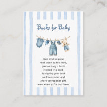 Ein Blue Jean Baby bringt eine Buchungskarte mit
