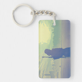 Ein Blue Witcher-Schlüsselanhänger Schlüsselanhänger