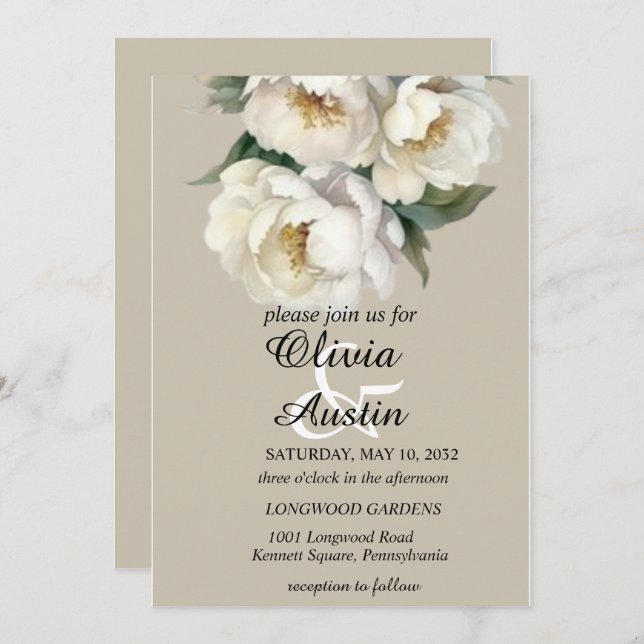 Ein blühender Anfang Einladung (Vorne/Hinten)