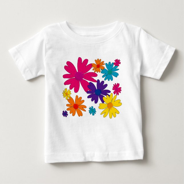 Ein Blumenbeet mit blühenden Blume Baby T-shirt (Vorderseite)
