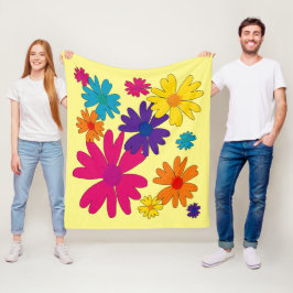 Ein Blumenbeet mit blühenden Blume Fleecedecke