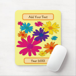 Ein Blumenbeet mit blühenden Blume Mousepad