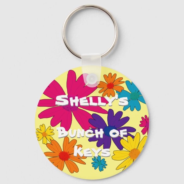 Ein Blumenbeet mit blühenden Blume Schlüsselanhänger (Vorderseite)