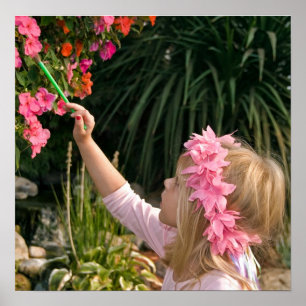 Ein Blumenbild malen Poster