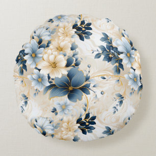 Ein Blumendesign 12 Rundes Kissen