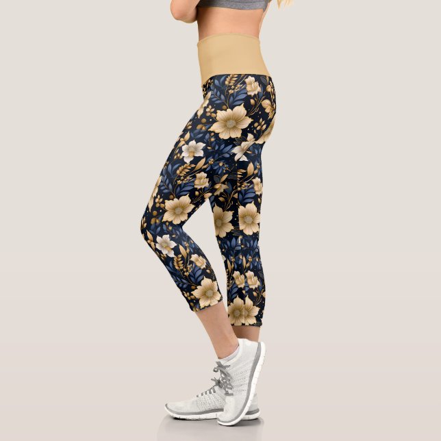 Ein Blumendesign 6 Capri Leggings (Links)