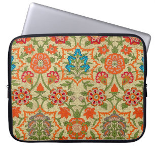 Ein Blumendesign durch Spiegel wiederholt sich. Or Laptopschutzhülle