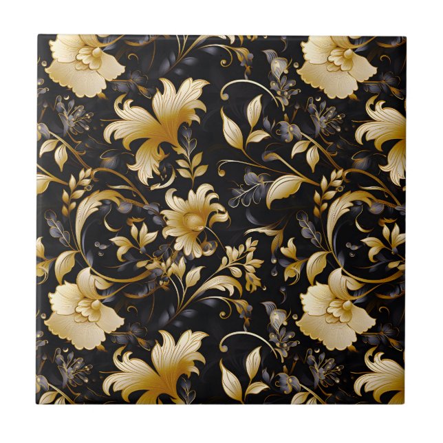 Ein Blumendesign für Hochzeiten 4 Fliese (Vorderseite)