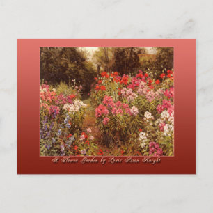 Ein Blumengarten von Louis Aston Knight Postkarte
