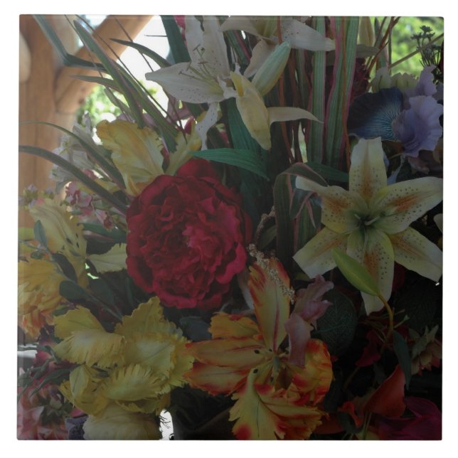 Ein Blumenstrauß für Sie Fliese (Vorderseite)